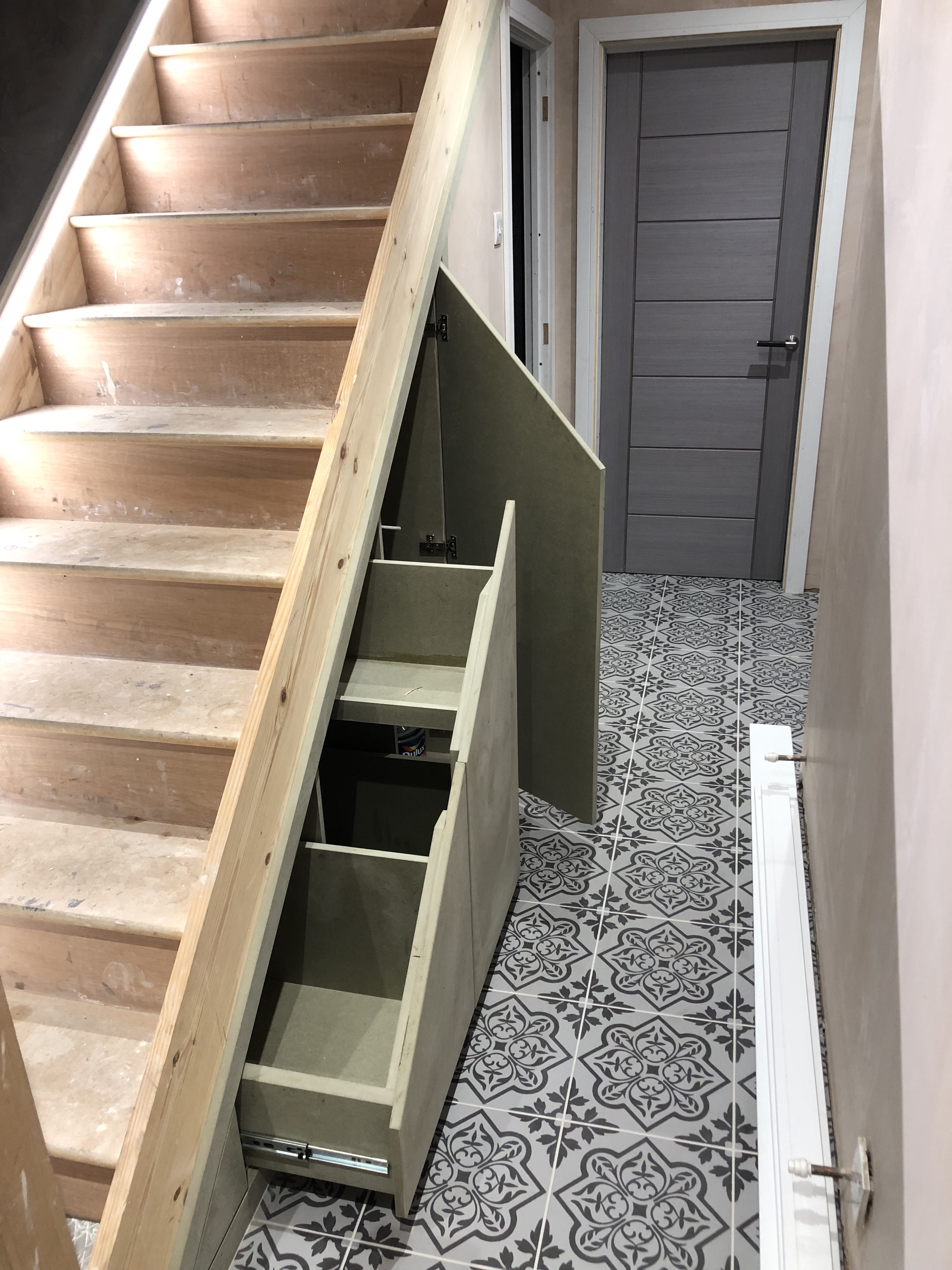 Hallway during renovation work