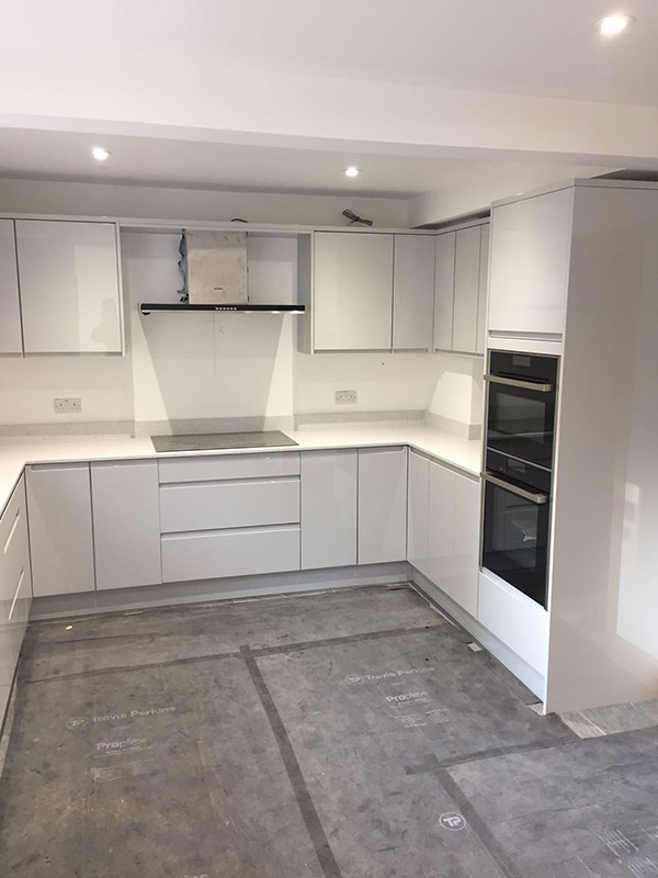 Nearly complete kitchen with finishing touches