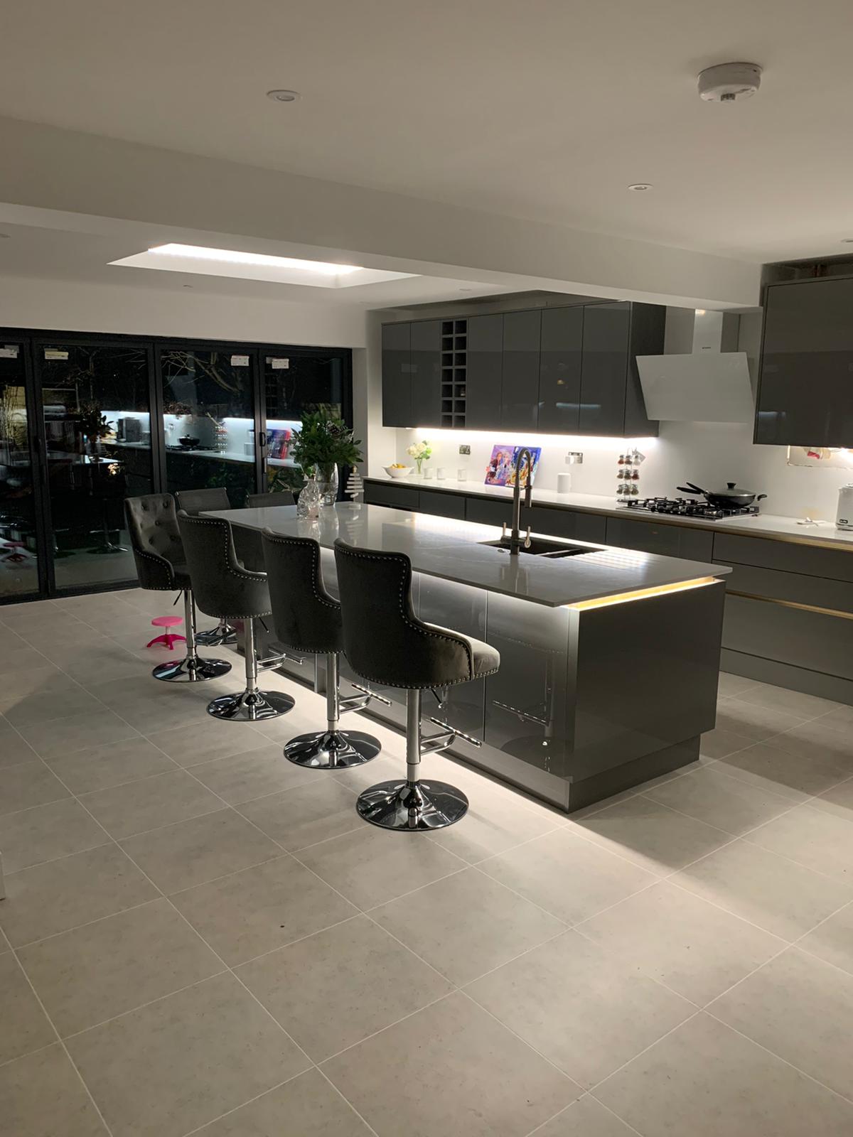 Kitchen worktop and splashback detail